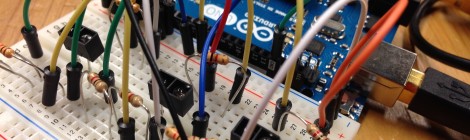 ARDUINOにフォトリフレクタを3つ付けて照明制御