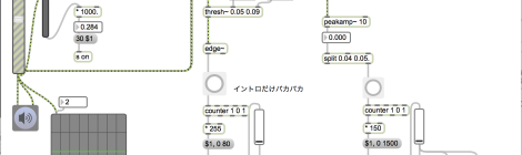外部入力からの音をもらって照明と同期させる。