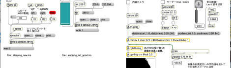 maruccolightを音と映像と同期させてみた。
